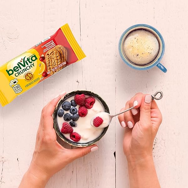 BELVITA BREAKFAST BARS BISCUITS, CRANBERRY ORANGE, 8 PACKS (4 BISCUITS PER PACK)
