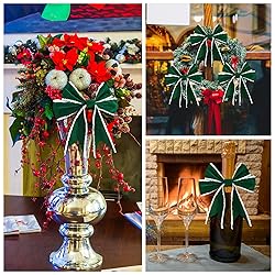 Syhood 2 Rolls Christmas Velvet Decorative Ribbons