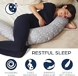 Niimo XXL Pregnancy Pillow & Nursing Pillow 2-in-1 Grey Stars 200x70 cm view 2