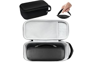 CESTMALL for Bose SoundLink Max Portable Speaker Hard Carrying Case, Portable Travel Case with Handle and Mesh Bag for USB Cable and Bose Charger, Black