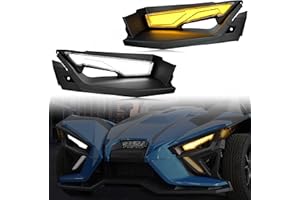 SAUTVS Front Upper Accent Panel Light Kit for Slingshot, Daytime Running Lights & Trim Panel, DRL & Driving Lights Decorative Plate for 2014-2023 Polaris Slingshot S SL SLR R LE Modified Accessories