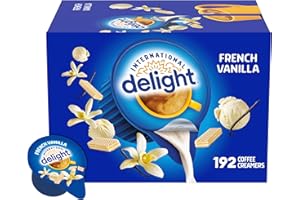 International Delight, French Vanilla, Single-Serve Coffee Creamers, 192 Count (Pack of 1), Shelf Stable Non-Dairy Flavored Coffee Creamer, Great for Home Use, Offices, Parties or Group Events