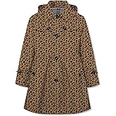 Betusline Girl's Waterproof Hooded Trench Coat Single Breasted Rain Jackets Outerwear, 2-14 Years