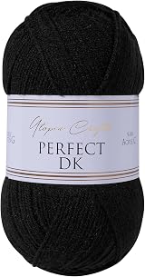 Utopia Crafts DK Double Knitting Yarn 5 x 100g Black 100% Acrylic view 2
