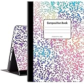 Lokigo Case for iPad 9th/8th/7th Generation (2021/2020/2019) 10.2 Inch, Pink iPad 10.2 Case Girls Women, Protective Soft Back Stand for iPad Cover 9th Generation, Auto Wake/Sleep, CompositionBook
