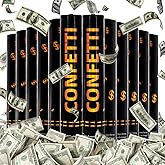 Confetti Cannon Party Poppers 12 Pack 100 Dollar Bill Money Paper Make it Rain 12 inch Confetti Shooters Bill Launcher for Business Signing Opening Activities Birthday Party Celebration