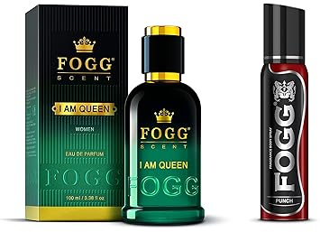 Fogg I Am Queen Scent For Women, 100ml & Punch Body Spray, 120ml Combo