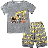 Little Hand Toddler Boys Pajamas Kids Dinosaur Summer PJS Monster Truck Children Excavator Jammies Short Sets 2-7 Years