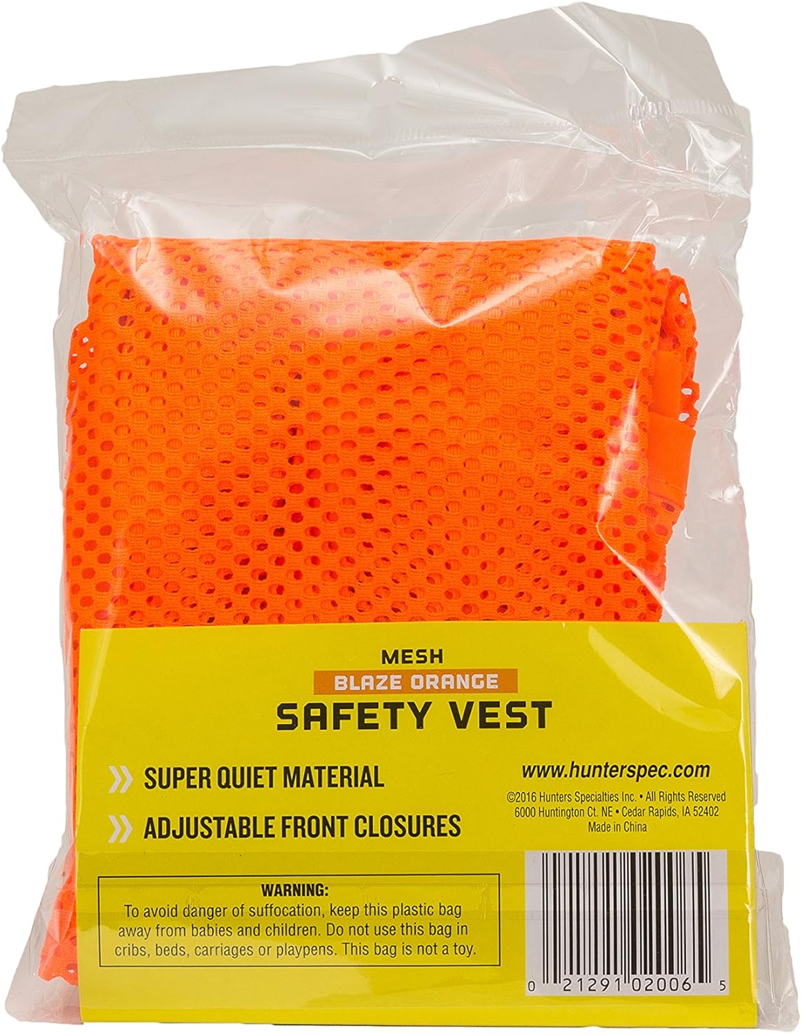 Hunters Specialties Safety Vest, Blaze Orange, One Size: Clothing