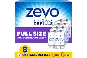 Zevo Flying Insect Trap Refill Cartridges for Fruit Flies & Gnats, 8…