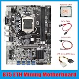 CIWEI B75 ETH Mining Motherboard 8XPCIE LGA1155 CPU DDR3 SATA Cables view 2
