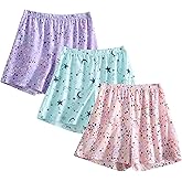 PNAEONG 3 Pack: Womens Pajamas Shorts Set Soft Elastic Waist Lounge Shorts Printed PJ Bottoms