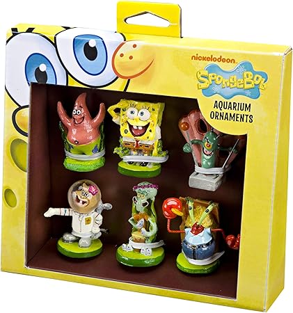 Amazon Com Penn Plax Officially Licensed Spongebob 6 Piece Mini