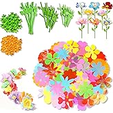 Unitour DIY Flower Bouquet Craft Kits，Arts and Crafts Flowers Market Toy for Kids，Birthday Gift for 4 5 6 7 8 9 10 Year Old Girl Boy (Flower Craft Kits Accessory Pack)