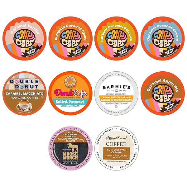 PERFECT SAMPLERS CARAMEL COFFEE PODS VARIETY PACK, MEDIUM...