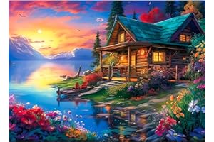 TangComplete - Lakeside Chalet Puzzles for Adults 1000 Pieces, Jigsaw Puzzles for Adults 1000 Piece, Challenging Game Toys, I