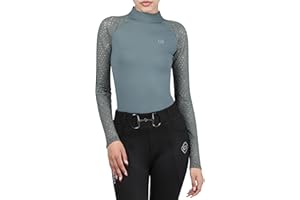 GemRebel Lace Long Sleeve Horse Riding Shirt Horseback Riding Shirts for Women Perfect Breathable Comfortable Rider Top