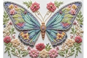 Sutinban Queen of Butterfly Puzzles for Adults 1000 Pieces, Colorful Jigsaw Puzzle 1000 Pieces for Adults with Beaded Floral, Stunning Challenging Artwork for Butterfly Lovers