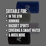 Raquex Sports Wristbands 2 Widths Grey Pair Cotton Terry 8x8cm 8x13cm view 3