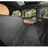Plush Paws Products Hammock Waterproof Luxury Car Seat Cover with Pet Harnesses, Regular (Black) -USA Based