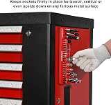 CASOMAN 35-Pc Magnetic Socket Accessory Holder Organizer Tray 1/4 3/8 1/2 Drive view 6