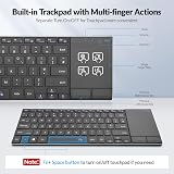 Rii K22S Wireless Keyboard with Trackpad BT 5.0 2.4G USB Receiver Metal Frame view 4