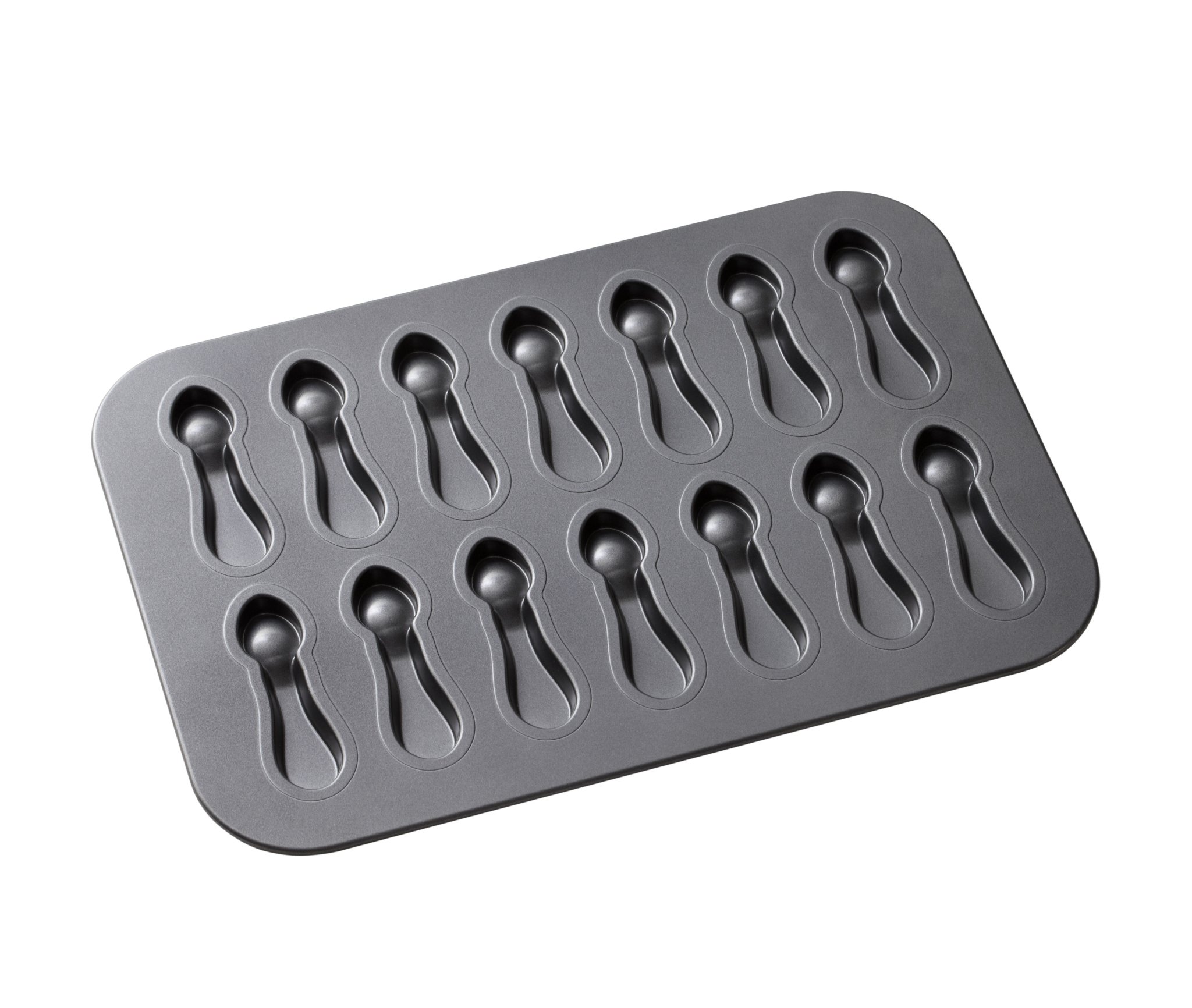 Chicago Metallic Professional Non-Stick 14-Hole Spoon-Shaped Cookie Baking Tin, 40 x 28 cm (15.5" x 11")