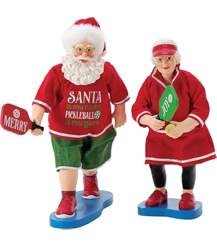 11 Inch Santa Statue Department 56 Pickleball Santa Figurine  Dept 56 Pickleball Clothtique Santa Volley Christmas Possible Dreams display picture 1