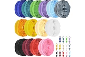 SHRJ 42 Yards 14Pcs Zippers by 5 Nylon Coil in Assorted Colors with 112 Zipper Sliders Pull Head for DIY Tailor Sewing Crafts Supplies, 14 Color