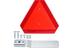 DERIDI Slow Moving Vehicle Triangle Sign Mounting Kit Slow Sign Warning Triangles for Golf Cart for Tractor Outdoor Accessories
