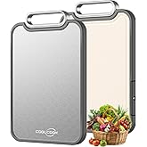 Titanium Cutting Board for Kitchen, 2-in-1 Double Sided Cutting Board, Pure Titanium & PP, Easy to Clean with Juice Groove
