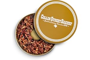Collin Street Bakery Cherry Fudge Pecan Cake (1 lb 14 oz) in Collectible Gift Tin - 708 Regular Size 7” Cake with Pecans, Cherries, Honey, & Chocolate