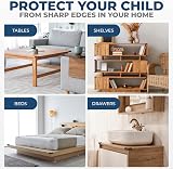 Hoffenbach 12x Baby Corner Protectors Soft Foam Self Adhesive Brown view 5