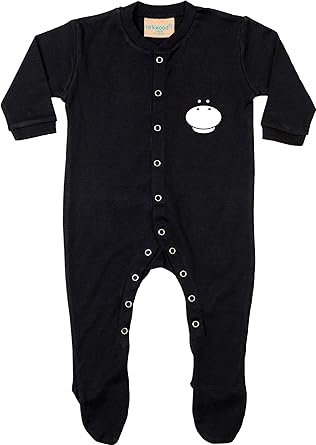 cow print baby sleepsuit