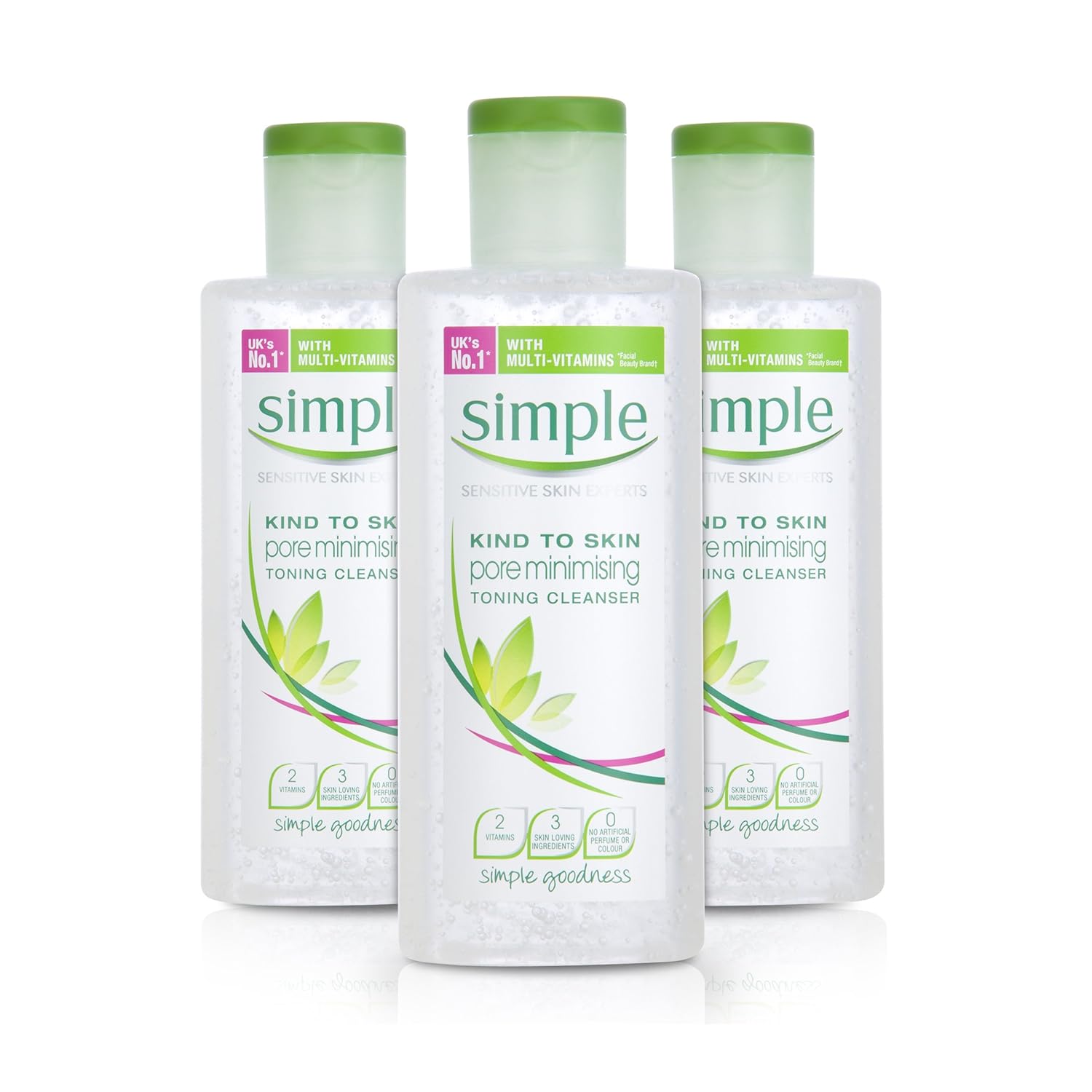 simple kind to skin pore minimising toning cleanser