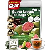 WOTIHA Premium 60 Guava Leaf Tea Bags (Hojas De Guayaba) - 100% Natural and Pure, Boost Immunity & Rich in Antioxidants, Caffeine-Free Non-GMO Additive-Free