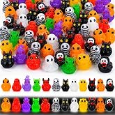 Halloween Mini Resin Ducks Glow in the Dark Novelty Halloween Party, 50 | Cute Small Little Duckies Statues Bulk Set for Office Desk Tiered Tray Decor Halloween Party Supplies Decoration
