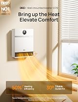 Dreo Smart Wall Mounted Heater 30° Oscillation Alexa Control 24H Timer view 2