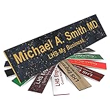 Engraved Custom Door Plate Charcoal Marble Pattern