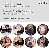 ARTIFY 25 pcs Acrylic Paint Brush Set with Foldable Stand-Up Holder view 5