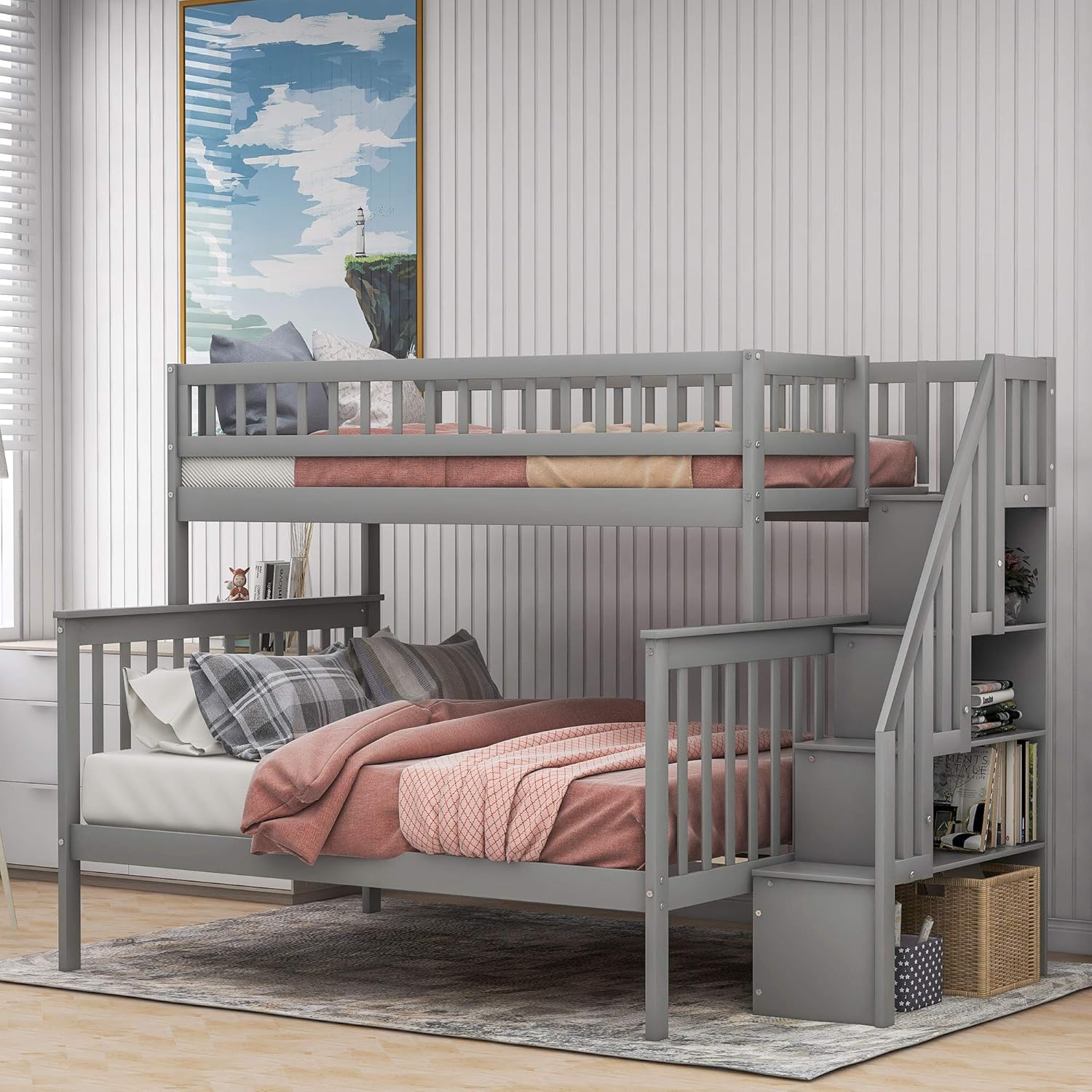 side by side bunk beds