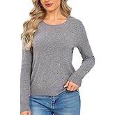 VETLURY Pullover Sweaters for Women - 100% Merino Wool Warm Crewneck Sweater Lightweight Base Layer Soft Knit for Fall Winter