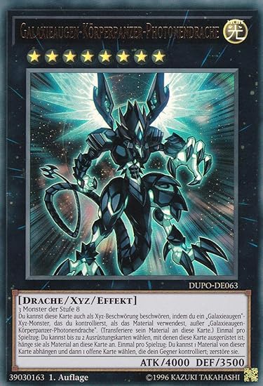 DUPO-DE063 - Galaxieaugen-Körperpanzer-Photonendrache - Ultra Rare - Yu-Gi-Oh - Deutsch - 1. Auflage im Set mit Ultra Pro Top