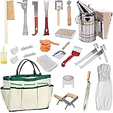 BeeCastle Beekeeping Supplies 22PCS Beekeeping Tools Kit with Organizer Handbag, Bee Keeping Supplies-All Tools Kit Bee Keeping Starter Kit for Beginners and Professional Beekeepers