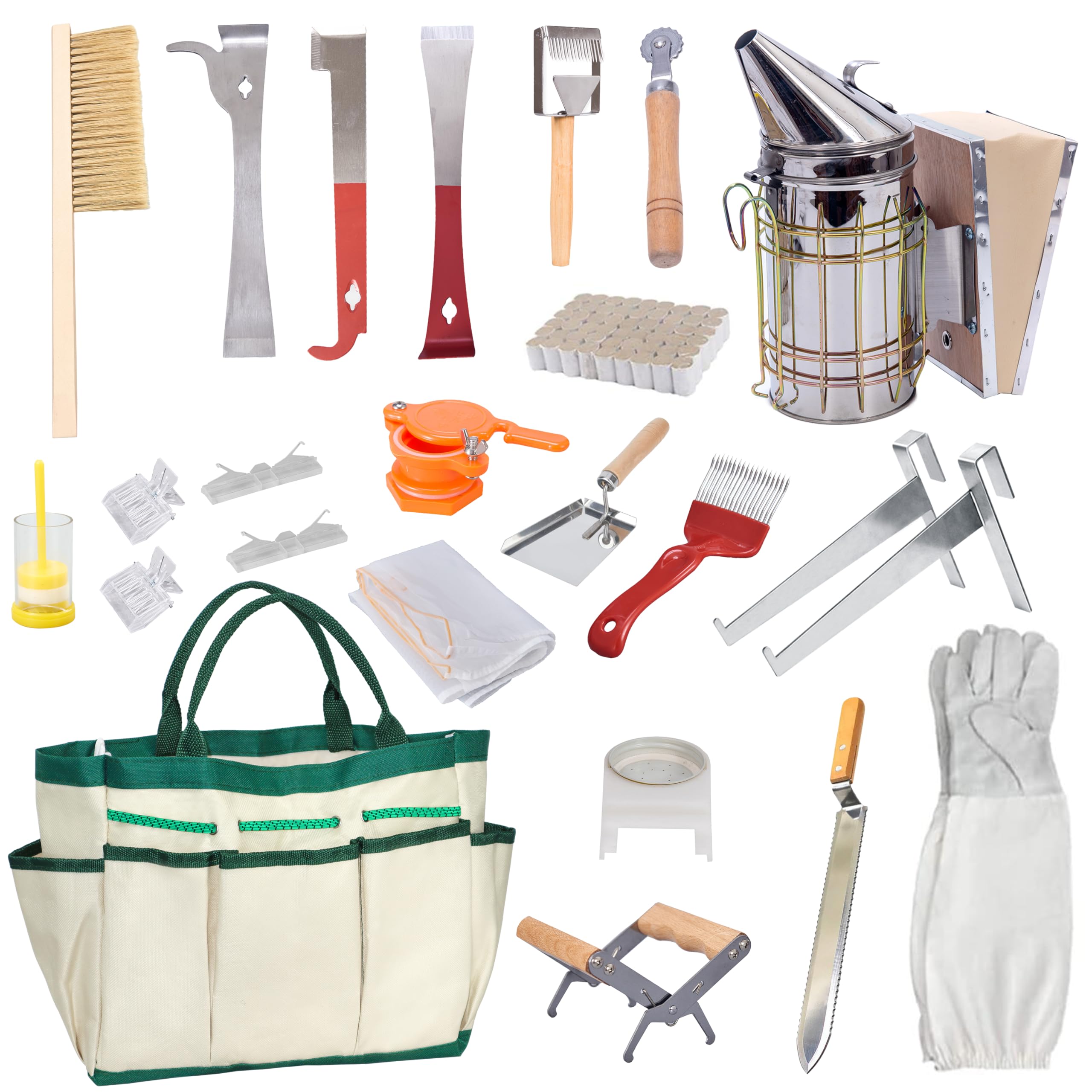 Photo 1 of BeeCastle Beekeeping Supplies 22PCS Beekeeping Tools Kit with Organizer Tote, Bee Keeping Supplies-All Tools Kit Bee Keeping Starter Kit for Beginners and Professional Beekeepers