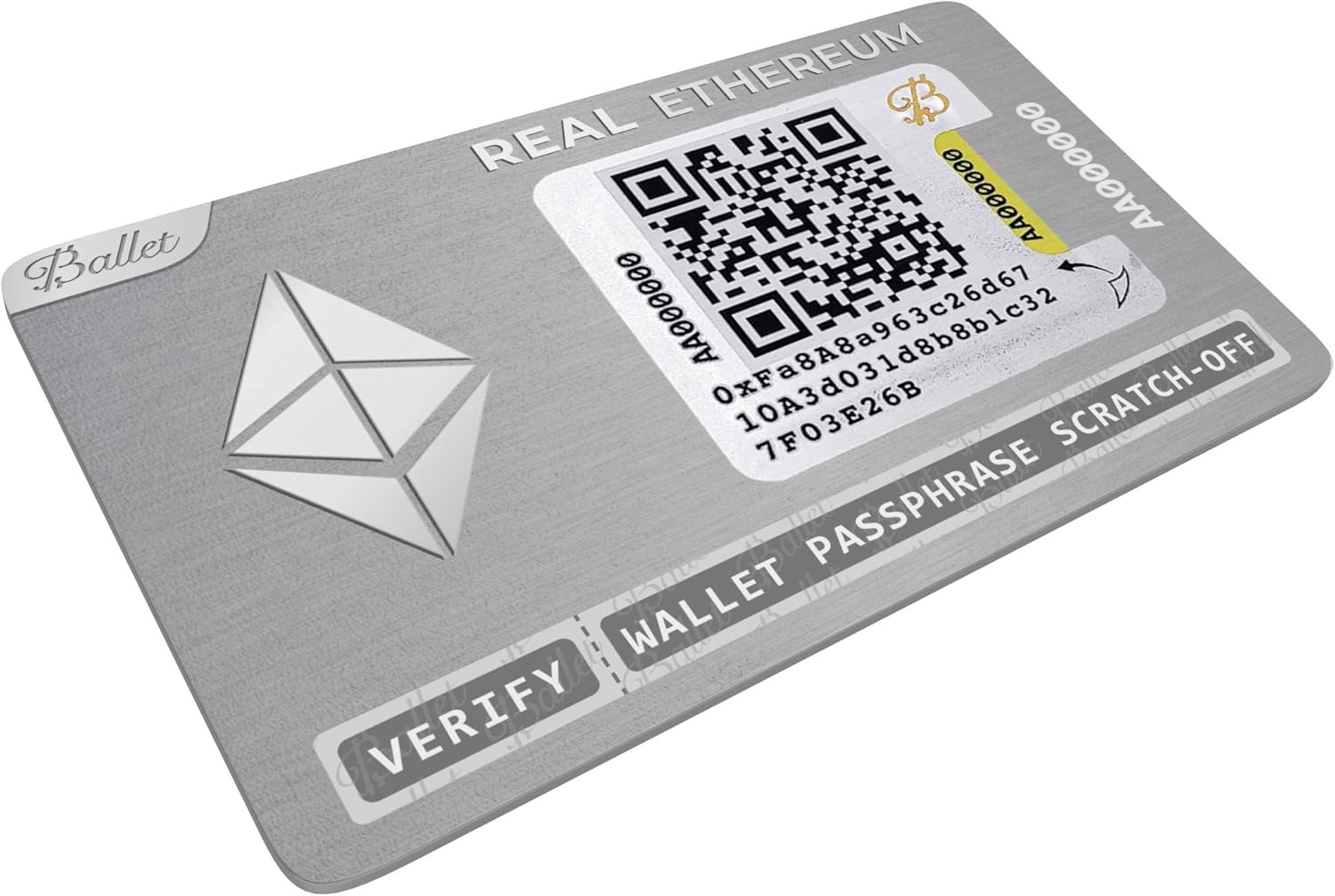 Ballet 5-Pack Real Ethereum (ETH) – Physical Cryptocurrency Wallet with  Multicurrency Support, The Easiest Crypto Cold Storage Wallet – BigaMart