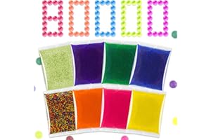 CORAISA Gel Ball Blaster Ammo (7-8mm 80,000 Water Ball Beads),Water Ball Beads for Gel Ball Blaster Toy, Water Gel Beads for Gel Toy, DIY Stress Balls, Home Decoratio