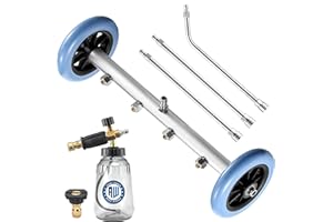 RIDGE WASHER Pressure Washer Undercarriage Cleaner, 16 Inch Undercarriage Washer with Foam Cannon, Under Car Cleaner with Straight Extension Wand, 4000 PSI