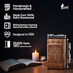 INTAJ Wooden Tree of Life Cremation Urns for Human