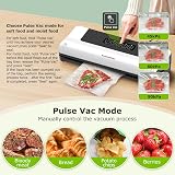 Bonsenkitchen Compact Vacuum Sealer Pearl White with Roll Cutter view 3